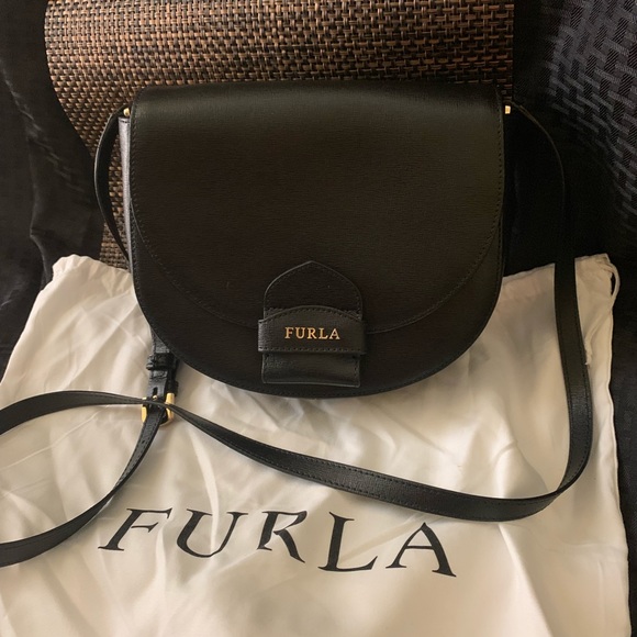furla black crossbody